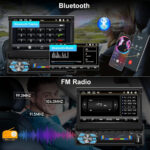 CAMECHO 1 DIN CarPlay Android Auto Electric Flip Out Car Stereo, 7 Inch Single Din Touch Screen Radio,Support Bluetooth Handsfree FM TF/USB/AUX/Mirror link+Rear View Camera - Image 5