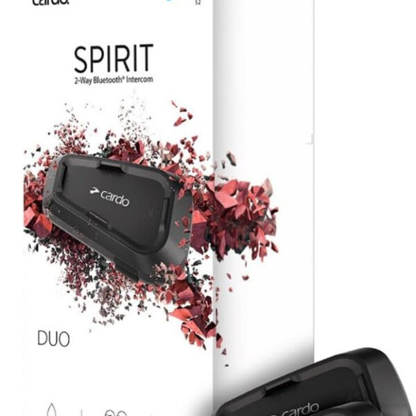 Cardo Spirit Motorcycle Bluetooth Communication Headset - Dual Pack, Black