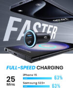 INIU Car Charger, Cigarette Lighter USB Charger Total 66W [USB C 36W+A 30W] 12V USB Socket, PD3.0 Fast Charge Car Phone Charger Metal Adapter for iPhone 16 15 14 13 12 11 Pro Max iPad Samsung Google - Image 3