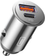 INIU Car Charger, Cigarette Lighter USB Charger Total 60W [USB C 30W+USB A 30W] 12V USB Socket, PD3.0 Fast Charge Car Phone Charger Metal Adapter for iPhone 16 15 14 13 12 Pro Max iPad Samsung Blue - Image 2