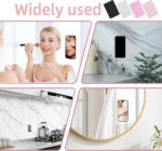 4 Pack Silicone Suction Phone Case Mount Sticky Phone Grip Suction Phones Holder Sticky Phones Case for Wall Multipurpose(Black White Pink Light Pink) - Image 5