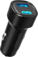 GRIFEMA Car Charger 48W, Dual Port Cigarette Lighter USB Charger with 30W PD and 18W QC 3.0 USB-A, Fast Charger for iPhone 16 15 14 13 12 11 Pro Max, Samsung Galaxy S25 S24 Ultra, iPad