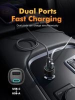 GRIFEMA Car Charger 48W, Dual Port Cigarette Lighter USB Charger with 30W PD and 18W QC 3.0 USB-A, Fast Charger for iPhone 16 15 14 13 12 11 Pro Max, Samsung Galaxy S25 S24 Ultra, iPad - Image 3