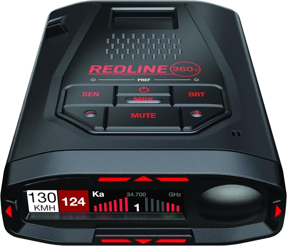 ESCORT Redline360c International Laser Radar Detector for Cars – Extreme Range Speed Camera Detector with Built-in Wi-Fi and GPS, AI Filtering, 360 Degree Directional Awareness and Drive Smarter App