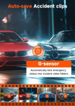 4K Dash Cam WiFi 3 Channel Dash Cam Front and Rear Inside 4K+1080P+1080P, Dashcam with 1.97” Display, 32GB Card, Triple Car Camera with App, Night Vision, 24H Parking Mode, G-Sensor, Loop Recording - Image 5