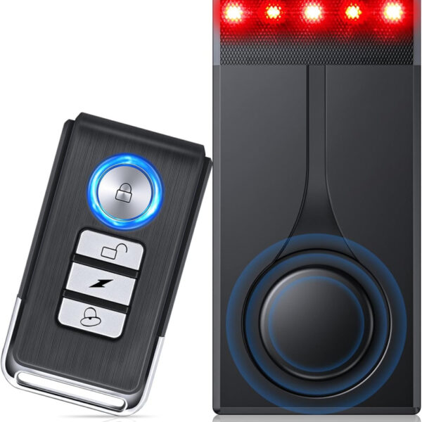 108dB Car Alarm System, Vehicle Anti-Theft Vibration Sensor Alarm & Red Light, Wireless Remote Anti Theft Car Device with Magnetic Install Design for Car, Truck