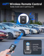 108dB Car Alarm System, Vehicle Anti-Theft Vibration Sensor Alarm & Red Light, Wireless Remote Anti Theft Car Device with Magnetic Install Design for Car, Truck - Image 5