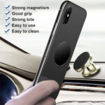4 PCS Thin Metal Plates Replacement Mount Plate Kits with Strong Adhesive,Metal Plates for Mobile Magnetic,Phone Car Holder Compatible with Magnetic Car Mount etc(Black) - Image 3