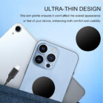 4 PCS Thin Metal Plates Replacement Mount Plate Kits with Strong Adhesive,Metal Plates for Mobile Magnetic,Phone Car Holder Compatible with Magnetic Car Mount etc(Black) - Image 5