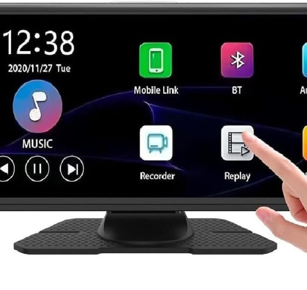 Wireless CarPlay and Android Auto 10.26", IPS Full Touchscreen Car Audio Receiver with 64GB SD Card,4K Front+1080P Rear Camera,Voice Control,Mirror Link, Bluetooth and Reverse Assist Functio