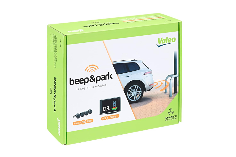VALEO 632201 - Parking Assistance System - Beep&Park Kit: 4 Sensors + 1 LCD display - Front or Rear Installation