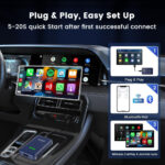Carlinkit 4.0, 2025 NEW Upgrade, Wireless CarPlay & Android Auto Adapter UK,Convert OEM Wired CarPlay to Wireless Android Auto&CarPlay, 5.8GHz Low Latency,Compatible with 600+ Car Models from 2017 - Image 3