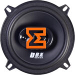 EDGE EDBX5 5.25” inch (13cm) 3 way Coaxial speaker - 75/150 W, Black and Orange. Includes Grilles, Sold in Pairs - Image 2