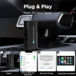 Carplay Wireless Adapter & Android Auto Wireless Adapter uk, 2 in 1 Mini Adapter With Gold-Planting Copper Interface, OEM AutoConnectivity,Compatible with iOS 10+ and Android 11 (Black) - Image 3