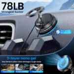 GizmoVine Vacuum Magnetic Phone Holder for Car,Suction Car Phone Holder 360° Rotatable,Foldable & Adjustable For Magsafe Car Mount,78LBS Suction,for iPhone 17 Pro MAX 16 15 14 12 13,Android - Image 3