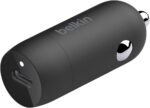 Belkin BoostCharge 30W Fast Car Charger With USB-C Power Delivery Port, Compact Design, Cable Included, Universal Compatibility for iPhone 16, 15, Galaxy S23, Note and More - Black - Image 2