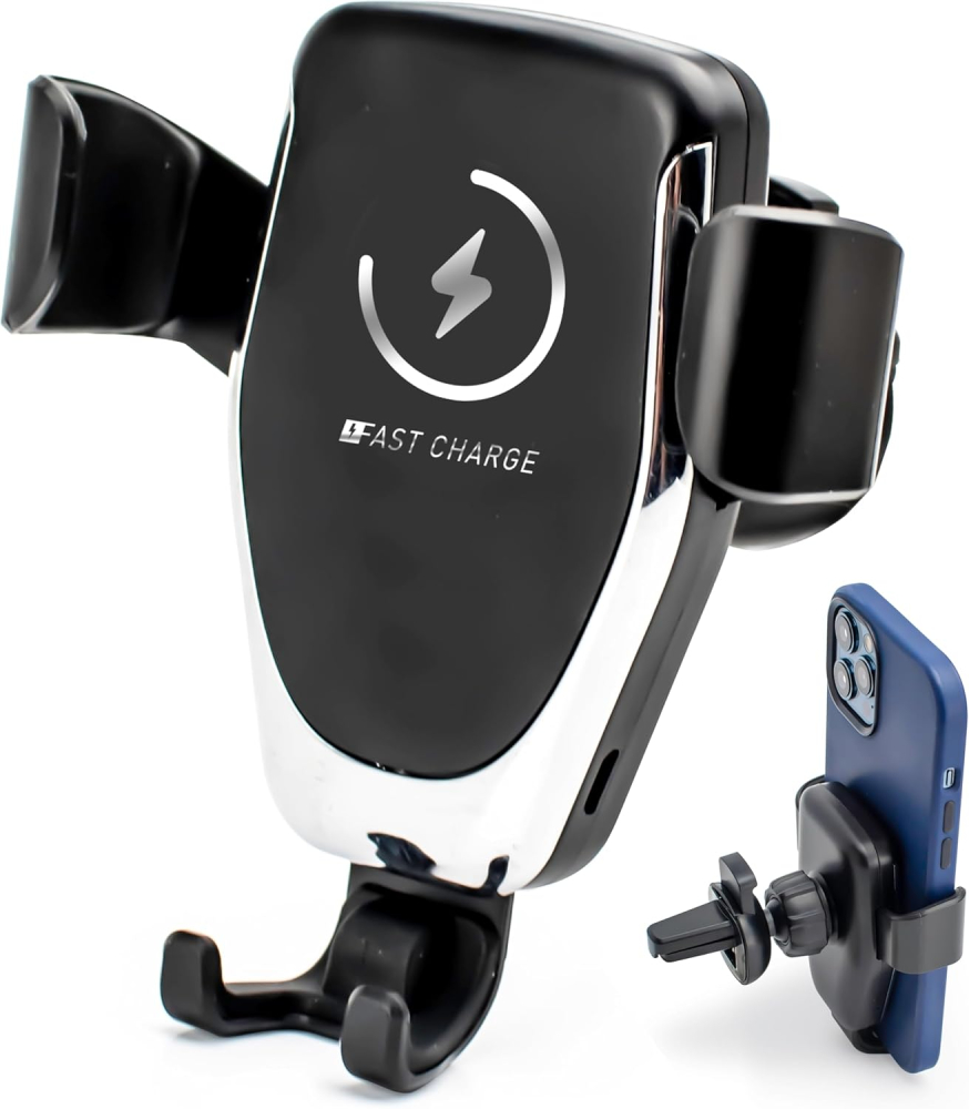 STATUS Car Charger, Wireless 15W | Car Charger Adapter, Includes USB-C Cable, Black | Wireless | SBWCC1PKB6