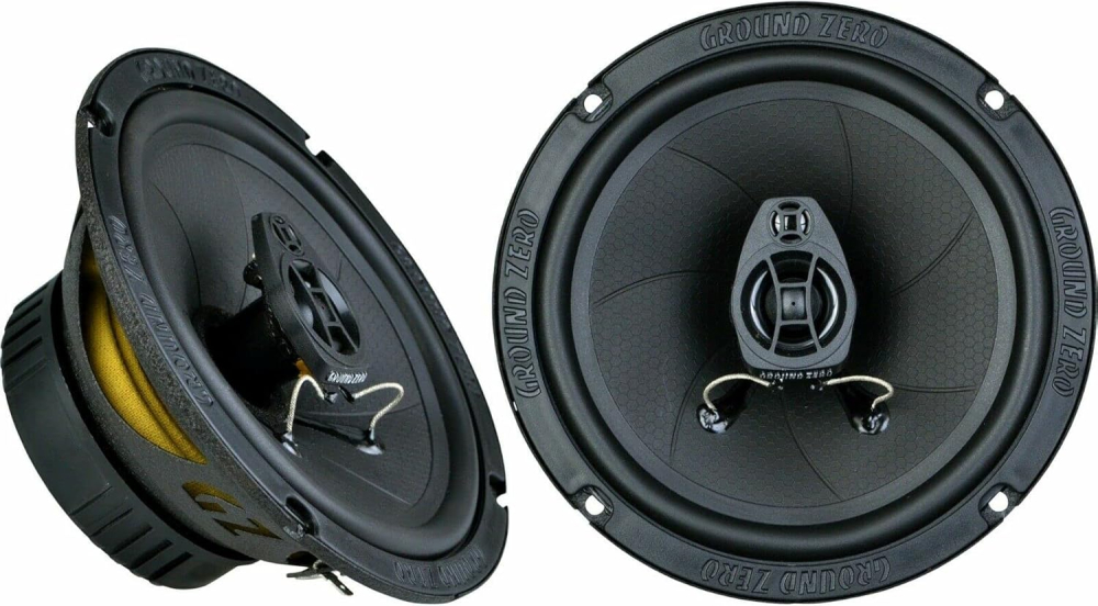 Ground Zero GZIF 2.5-6.5 inch 2-Way 120 Watt RMS: 80 Watt, Black sold in pairs