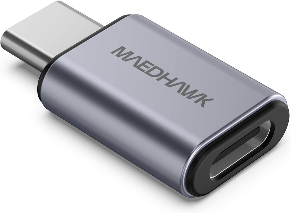 MaedHawk Bypass 2.0 Motorcycle CarPlay Bluetooth 5.4 Headset Adapter with Passthrough USB-C Charging Port (Grey)