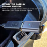 MaedHawk Bypass 2.0 Motorcycle CarPlay Bluetooth 5.4 Headset Adapter with Passthrough USB-C Charging Port (Grey) - Image 2