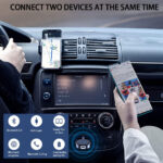 Car Bluetooth AUX Adapter, Car Bluetooth receiver Bluetooth 5.0 Receiver for Home Stereo/Speaker/Wired Headphones, Portable 3.5mm AUX Car Adapter, Hands-free Calls, Dual Connection, 16H Playtime - Image 3