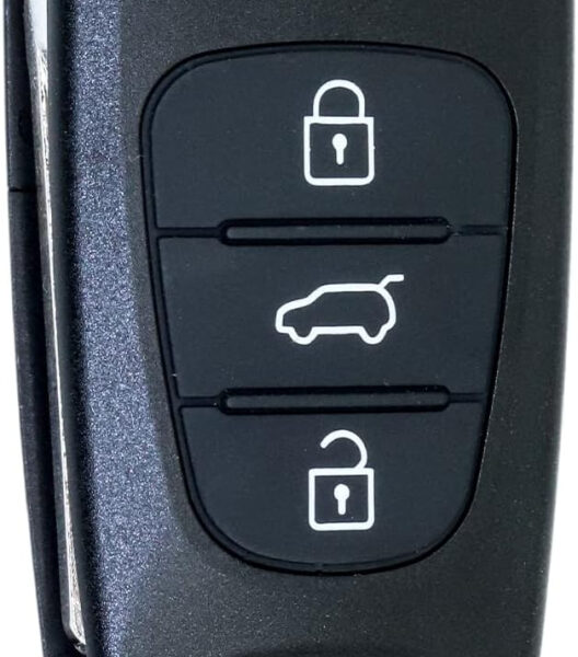 3 Button Replacement Remote Flip Key Fob Case Shell Fix For Compatible with Hyundai i20 i30 i35 iX20 iX35 and Kia Ceed Soul Sportage Venga