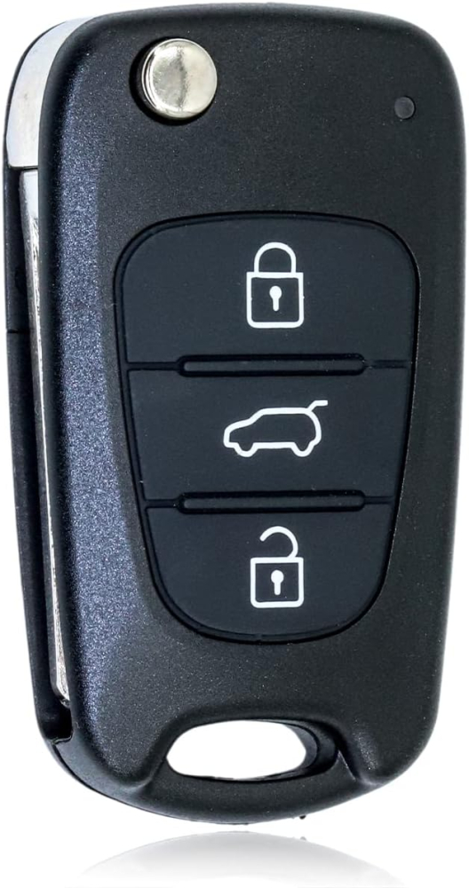 3 Button Replacement Remote Flip Key Fob Case Shell Fix For Compatible with Hyundai i20 i30 i35 iX20 iX35 and Kia Ceed Soul Sportage Venga