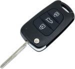 3 Button Replacement Remote Flip Key Fob Case Shell Fix For Compatible with Hyundai i20 i30 i35 iX20 iX35 and Kia Ceed Soul Sportage Venga - Image 2