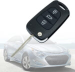 3 Button Replacement Remote Flip Key Fob Case Shell Fix For Compatible with Hyundai i20 i30 i35 iX20 iX35 and Kia Ceed Soul Sportage Venga - Image 5