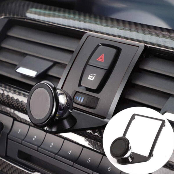 YIWANG 3 Colours Alumium Alloy Mobile Phone Holder Trim For 1 2 3 4 Series GT F22 F23 F30 F31 F34 F32 F33 F34 F35 F36 F80 F82 M4 2013-2019 Car Accessories (Black)