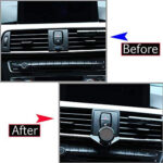 YIWANG 3 Colours Alumium Alloy Mobile Phone Holder Trim For 1 2 3 4 Series GT F22 F23 F30 F31 F34 F32 F33 F34 F35 F36 F80 F82 M4 2013-2019 Car Accessories (Black) - Image 2