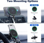15W Wireless Car Charger, Fast Charging, Compatible with magsafe car mount Magnetic/Magnet Fast Charging Compatible With iPhone 14/13/ iPhone 12/12 Mini/12 Pro/12 Pro Max - Image 3
