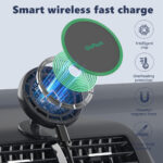 15W Wireless Car Charger, Fast Charging, Compatible with magsafe car mount Magnetic/Magnet Fast Charging Compatible With iPhone 14/13/ iPhone 12/12 Mini/12 Pro/12 Pro Max - Image 4