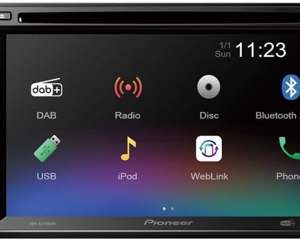 Pioneer CD/DVD Tuner AVH-A240DAB 6.2" Touchscreen Bluetooth USB WebLink FLAC