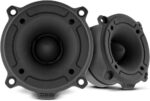 DS18 Car Audio Tweeter 1" Inch 300 Watts Aluminum Super Bullet PRO-TW120B Pair, Black