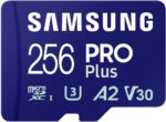 Samsung PRO Plus MicroSD Card, 256 GB, UHS-I U3, Full HD & 4K UHD, Read Speed 180 MB/s, Write Speed 130 MB/s, Memory Card for Cameras and Drones, Includes USB Card Reader, MB-MD256SA/EU