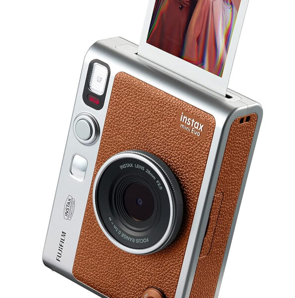 instax mini EVO Hybrid camera and smartphone printer, BROWN
