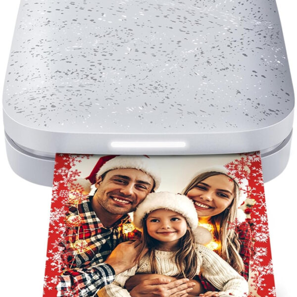 HP Sprocket Portable Photo Printer (Luna Pearl) Instantly Prints ZINK 2x3 Sticky-Backed Photos from your iOS & Android Device