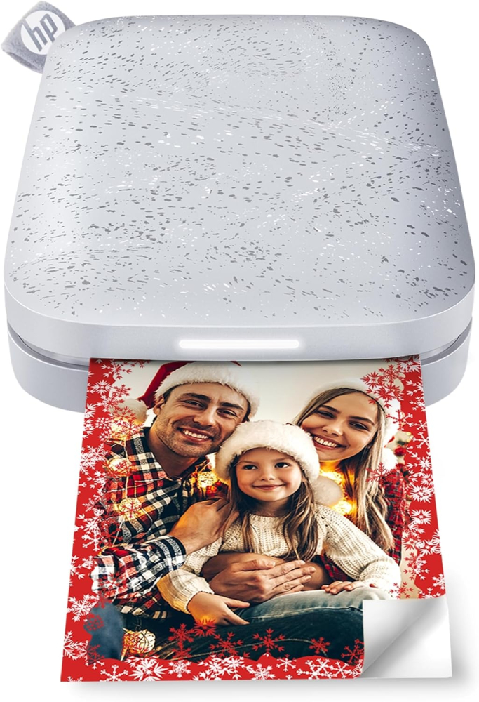 HP Sprocket Portable Photo Printer (Luna Pearl) Instantly Prints ZINK 2x3 Sticky-Backed Photos from your iOS & Android Device
