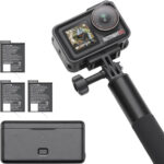 DJI Osmo Action 5 Pro Adventure Combo, 4K Action Camera 1/1.3" Sensor, Stabilization Vlogging Camera, Dual OLED Touchscreens, Waterproof Camera for Travel, 12h Extended Battery Life With 3 Batteries