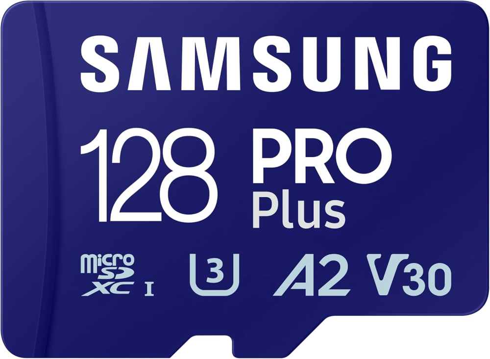 Samsung PRO Plus MicroSD Card, 128 GB, UHS-I U3, Full HD & 4K UHD, Read Speed 180 MB/s, Write Speed 130 MB/s, Memory Card for Cameras and Drones, Includes USB Card Reader, MB-MD128SA/EU