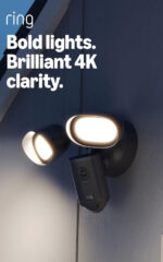 Ring Floodlight Cam Pro (newest gen) | Outdoor Security Camera | Retinal 4K, 10x Enhanced Zoom, 2000 Lumen Floodlights & Siren | 30-day free trial of Ring Subscription Plan