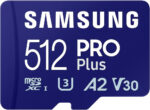 Samsung PRO Plus MicroSD Card, 512 GB, UHS-I U3, Full HD & 4K UHD, Read Speed 180 MB/s, Write Speed 130 MB/s, Memory Card for Cameras and Drones, Includes USB Card Reader, MB-MD512SA/EU