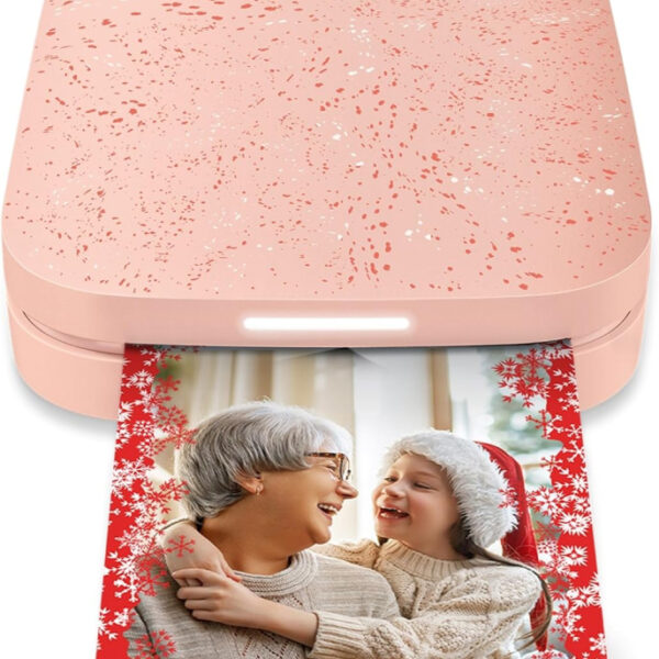 HP Sprocket Portable Photo Printer (Blush Pink) Instantly Prints ZINK 2x3" Sticky-Backed Photos from your iOS & Android Device