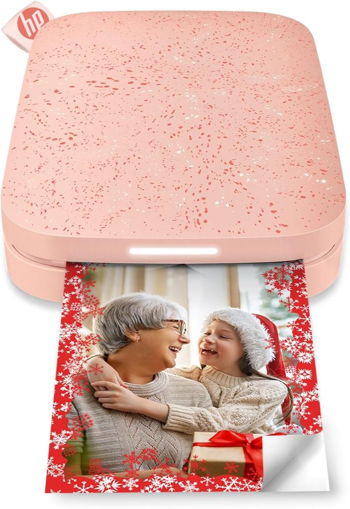 HP Sprocket Portable Photo Printer (Blush Pink) Instantly Prints ZINK 2x3" Sticky-Backed Photos from your iOS & Android Device