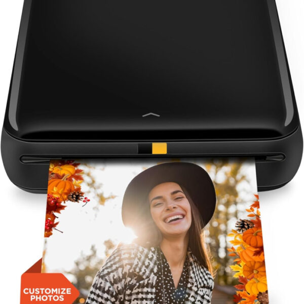 KODAK Step Instant Smartphone Photo Printer - Portable Mini Color Wireless Mobile Printer - Zink 2x3 Inch Sticky-Back Photos - Bluetooth Compatible with iOS & Android Devices - Fun Editing App - Black