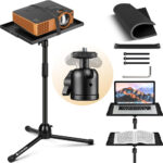 CAHAYA Projector Tripod Stand Laptop Stand Portable Projector Laptop Stand Multifunctional DJ Rack Stand with Adjustable Height for Outdoor Movies, Computer, Book, DJ Equipment CY0331 - Image 2