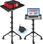 CAHAYA Projector Tripod Stand Laptop Stand Portable Projector Laptop Stand Multifunctional DJ Rack Stand with Adjustable Height for Outdoor Movies, Computer, Book, DJ Equipment CY0331 - Image 3