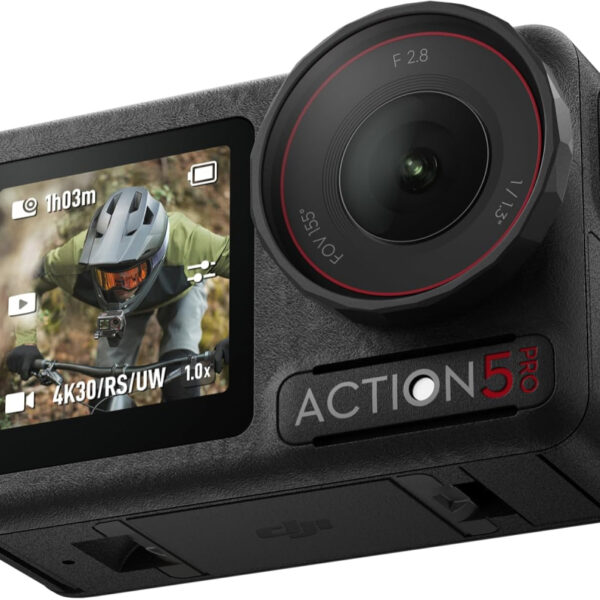 DJI Osmo Action 5 Pro Standard Combo, Waterproof Camera With 1/1.3" Sensor, 4K/120fps Video, Subject Tracking, Stabilization, Dual OLED Touchscreens, Action Camera 4K Ideal for Sports, Vlog