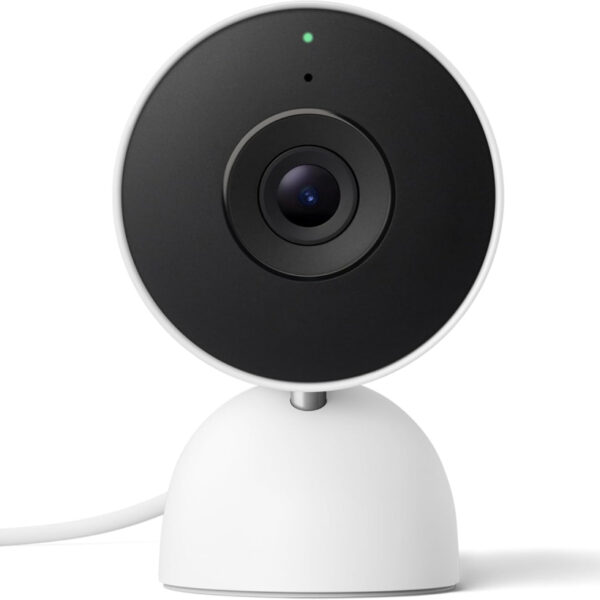 Google Nest Cam Indoor (Wired, 3rd Gen) – Indoor Security Camera with 2K Video – Works with Google Home – Built with Gemini – Snow